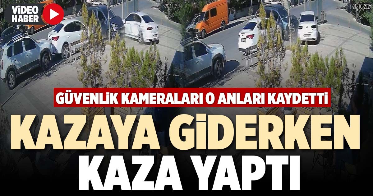 KAZAYA GİDERKEN KAZA YAPTI