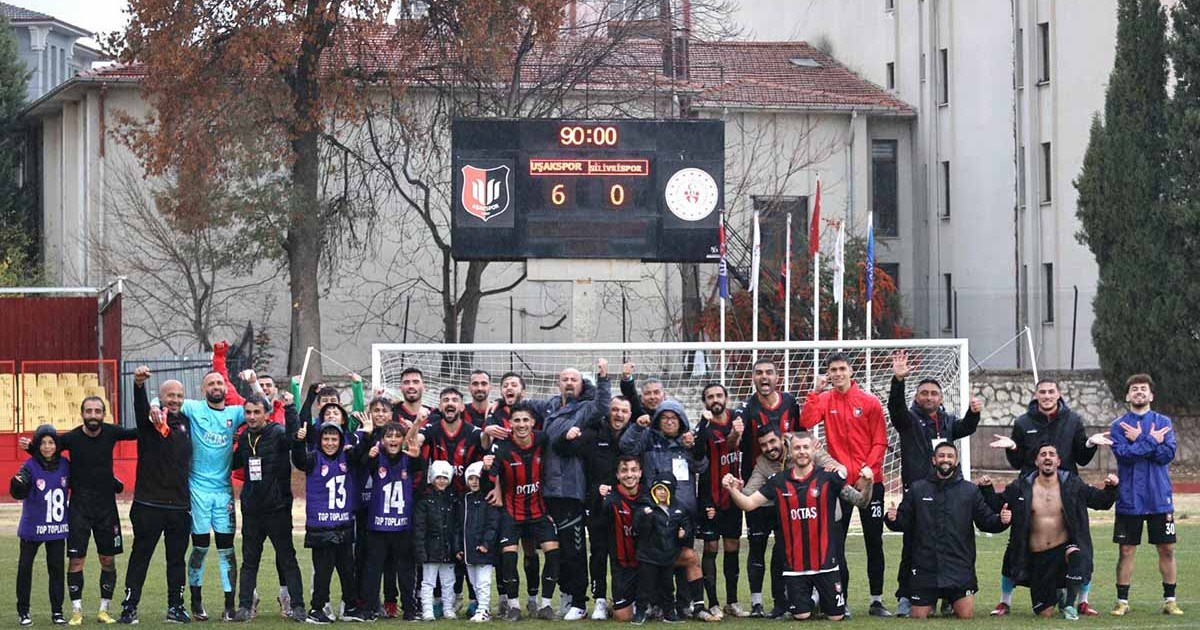 UŞAKSPOR'DAN KENDİ EVİNDE 6-0'LIK GALİBİYET