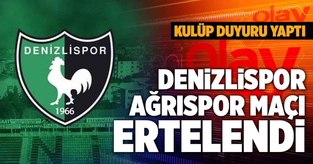 DENİZLİSPOR - AĞRISPOR MAÇI OLUMSUZ HAVA KOŞULLARI NEDENİYLE ERTELENDİ