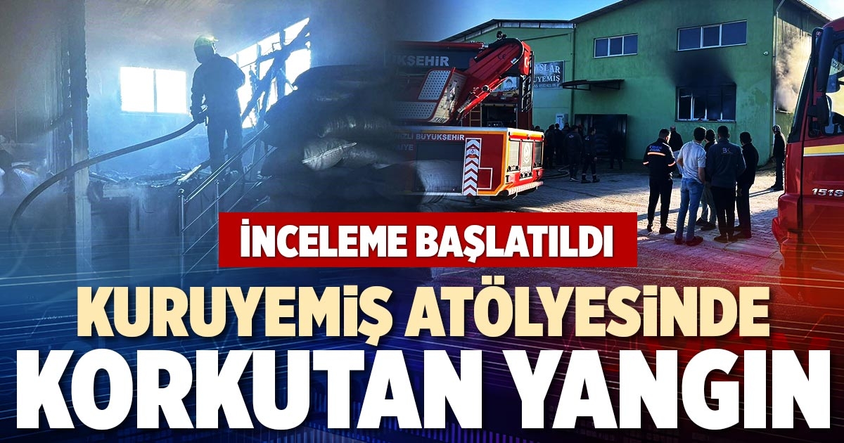 KURUYEMİŞ ATÖLYESİNDE KORKUTAN YANGIN