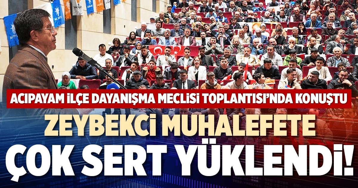 ZEYBEKCİ MUHALEFETE ÇOK SERT YÜKLENDİ!