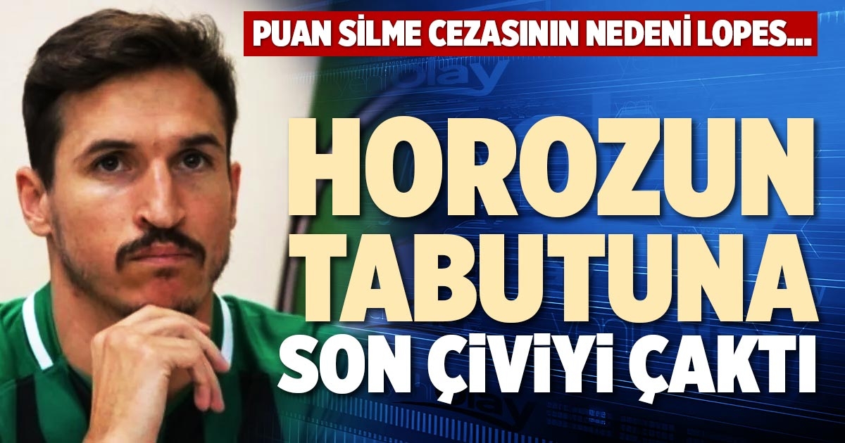 HOROZUN TABUTUNA SON ÇİVİYİ ÇAKTI