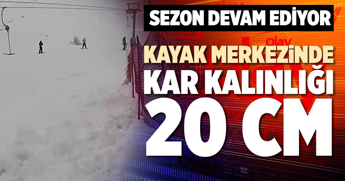 KAYAK MERKEZİNDE KAR KALINLIĞI 20 CM