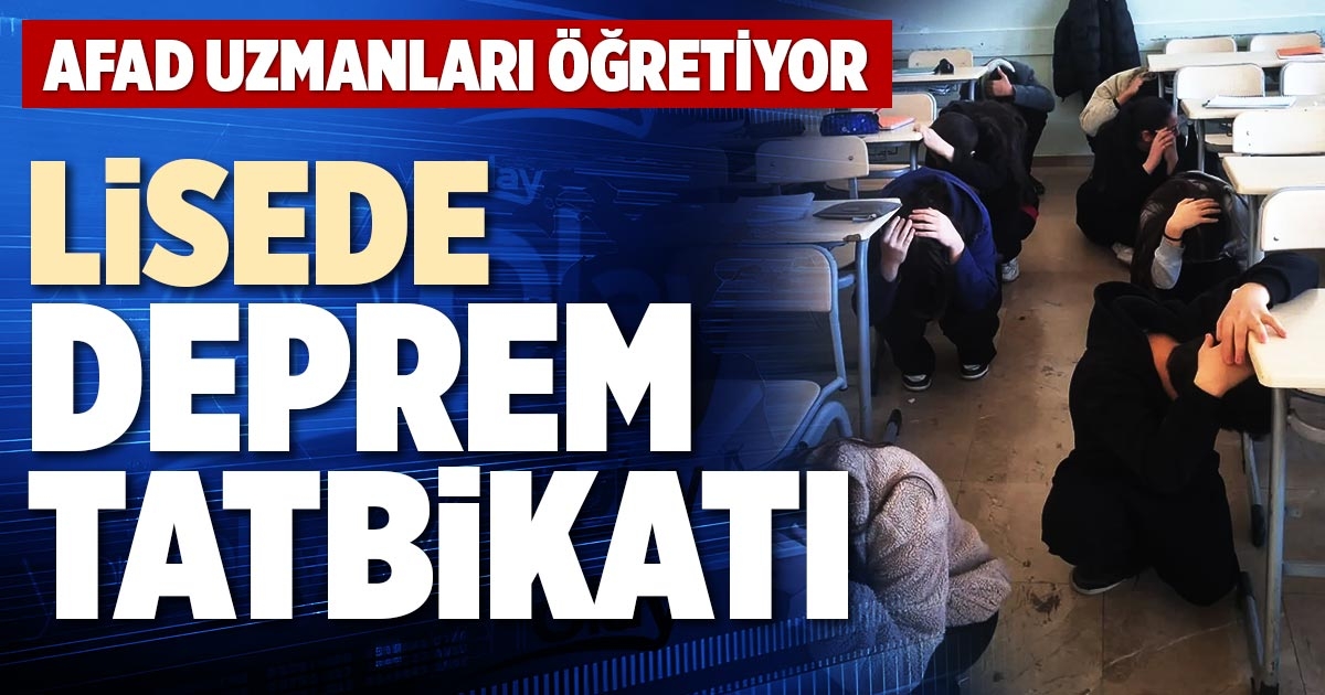 LİSEDE DEPREM TATBİKATI