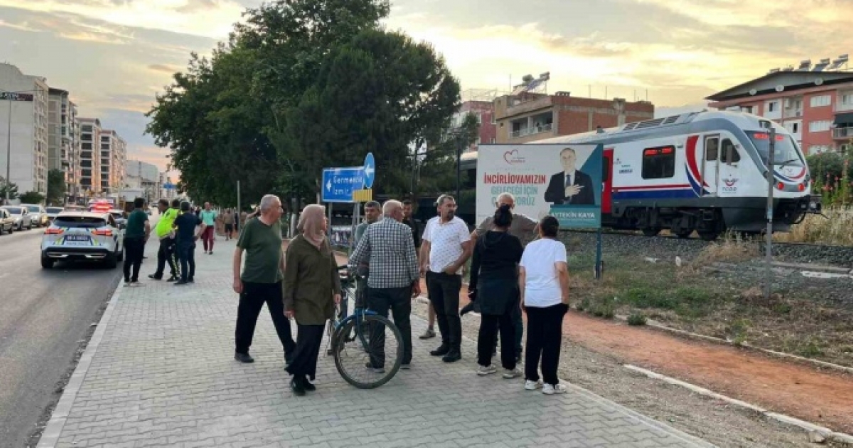 TRENİN ÇARPTIĞI KADIN YARALANDI
