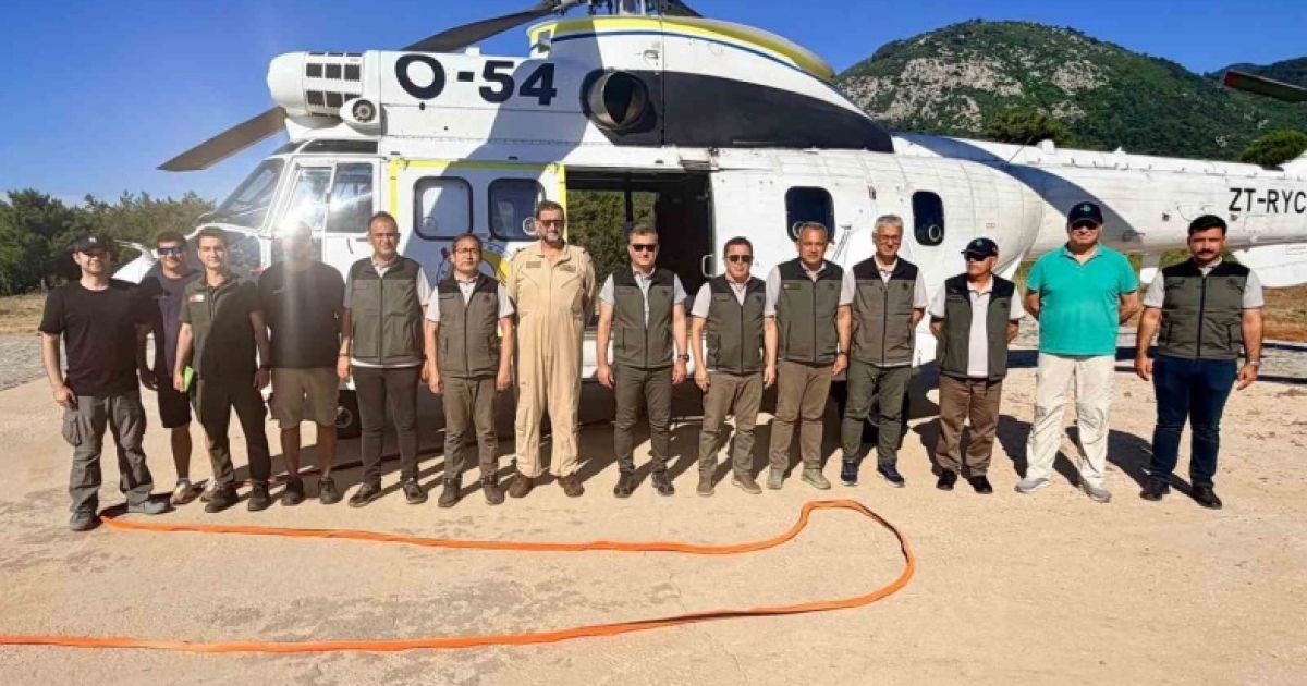 KUŞADASI’NDA KONUŞLU YANGIN SÖNDÜRME HELİKOPTERİ GÖREVE HAZIR
