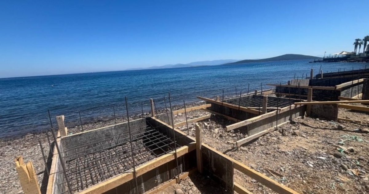 SAHİLE BETON DÖKÜMÜNE 150 BİN TL CEZA
