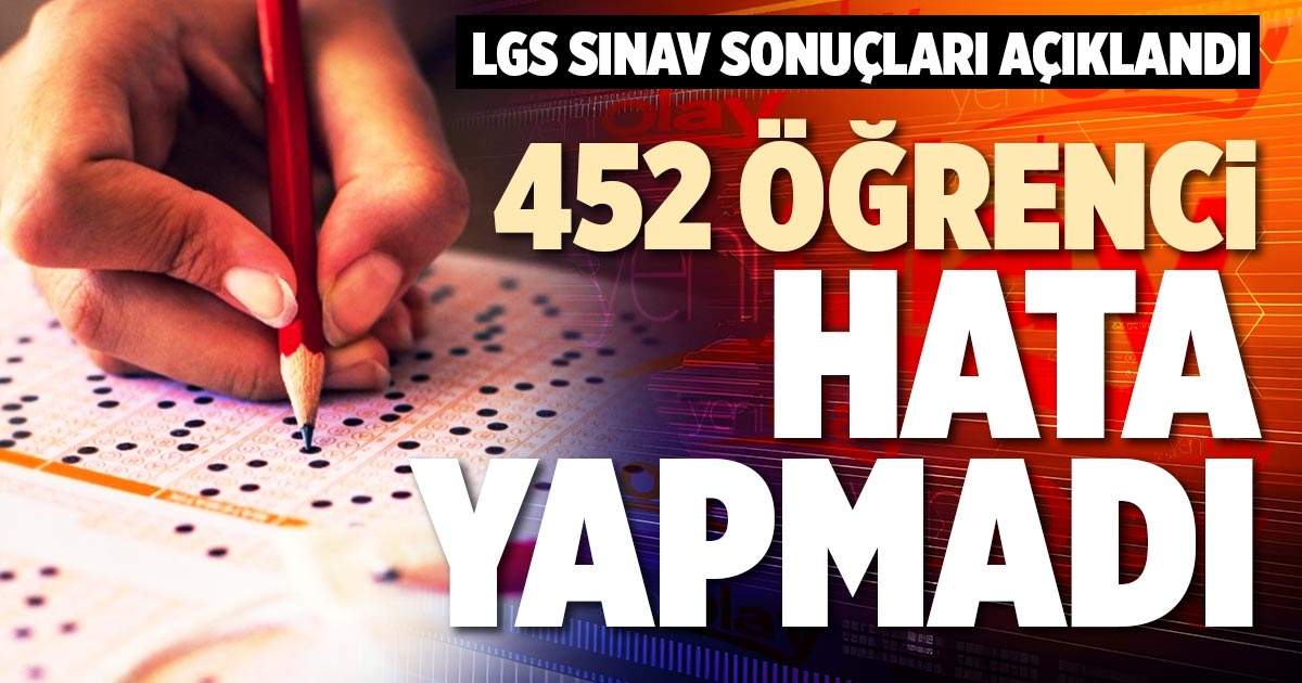 452 ÖĞRENCİ HATA YAPMADI