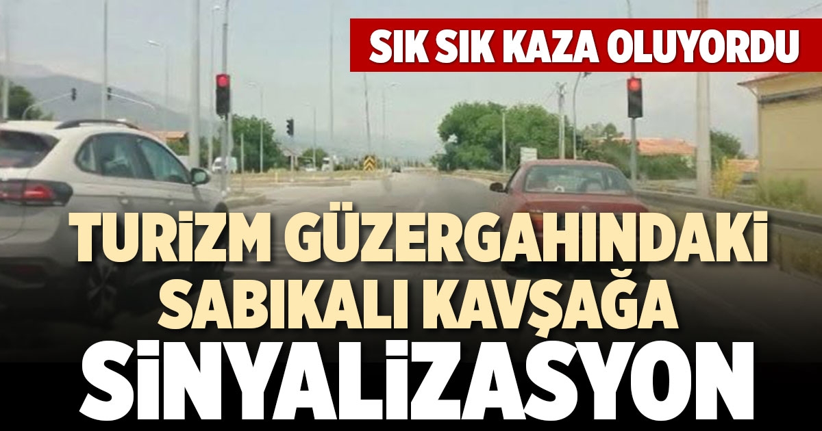 TURİZM GÜZERGAHINDAKİ SABIKALI KAVŞAĞA SİNYALİZASYON