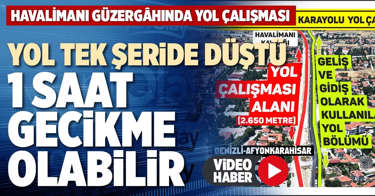 YOL TEK ŞERİDE DÜŞTÜ 1 SAAT GECİKME OLABİLİR
