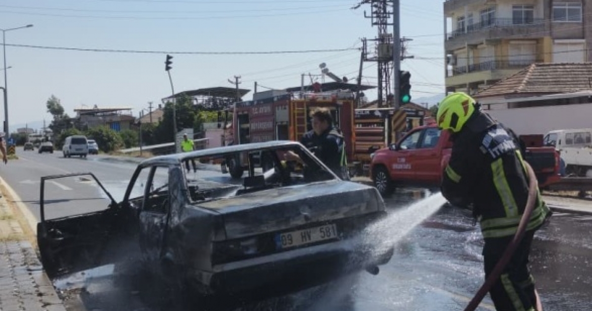 AYDIN’DA ARAÇ YANGINI
