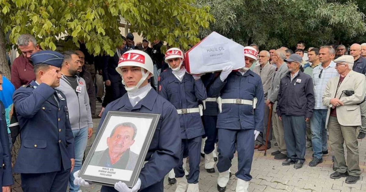 KÜTAHYALI KIBRIS GAZİSİ HALİL ÇİL SON YOLCULUĞUNA UĞURLANDI