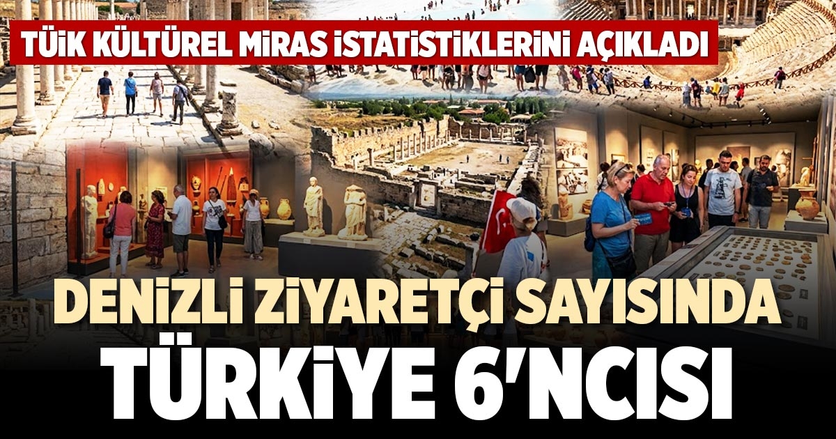 DENİZLİ ZİYARETÇİ SAYISINDA TÜRKİYE 6'NCISI