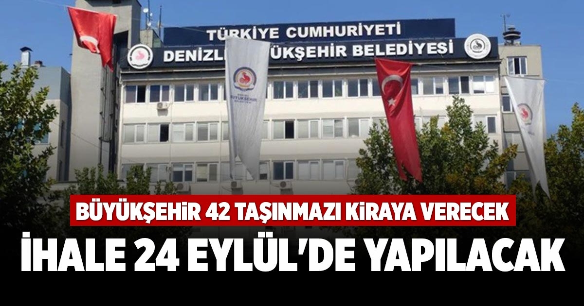 İHALE 24 EYLÜL'DE YAPILACAK