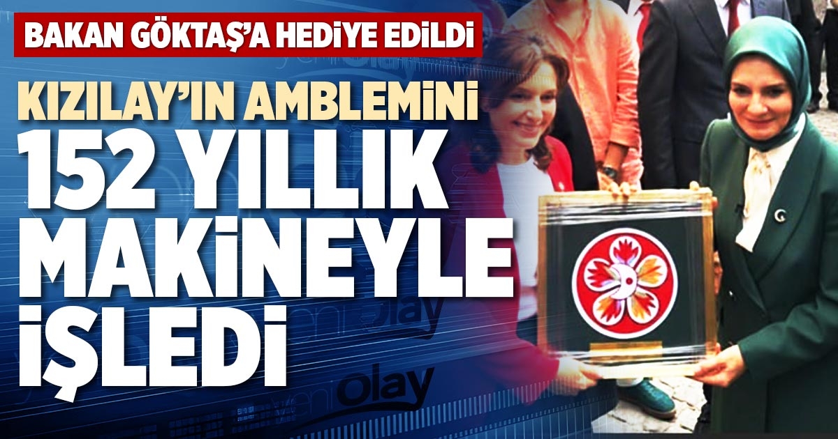 KIZILAY’IN AMBLEMİNİ 152 YILLIK MAKİNEYLE İŞLEDİ