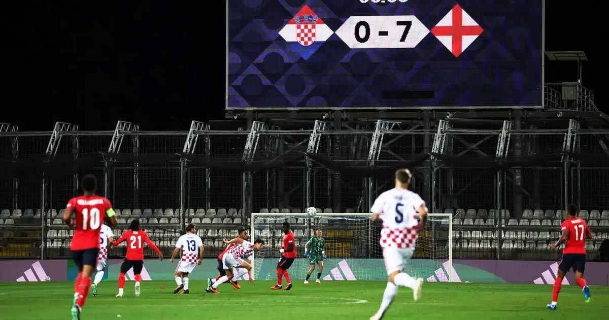 İNGİLTERE HIRVATİSTAN'I DEPLASMANDA 7-0 MAĞLUP ETTİ
