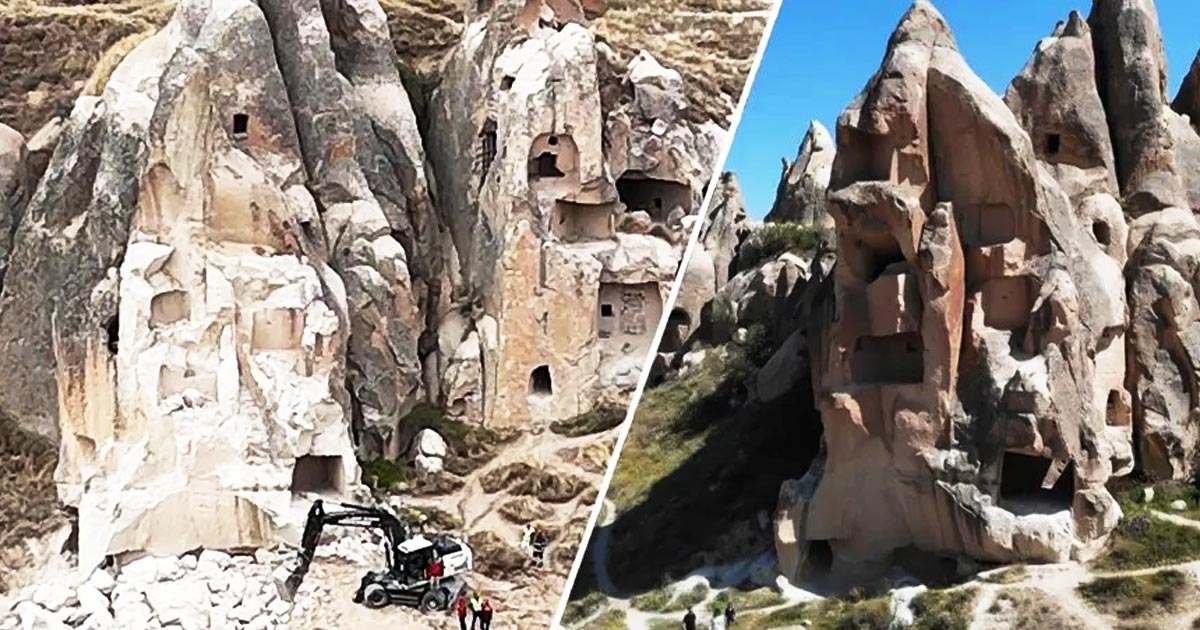 KAPADOKYA'DAKİ PERİ BACASI ÇÖKTÜ