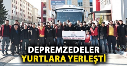 DEPREMZEDELER YURTLARA YERLEŞTİ