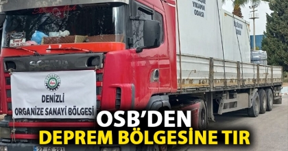 OSB’DEN DEPREM BÖLGESİNE TIR