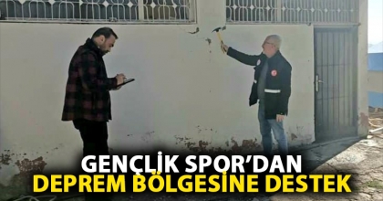 GENÇLİK SPOR’DAN DEPREM BÖLGESİNE DESTEK