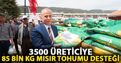 3500 ÜRETİCİYE 85 BİN KG MISIR TOHUMU DESTEĞİ