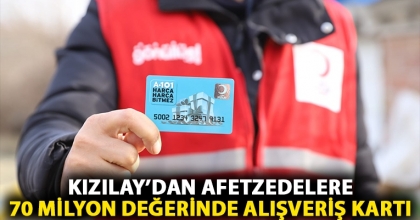 KIZILAY’DAN AFETZEDELERE 70 MİLYON DEĞERİNDE ALIŞVERİŞ KARTI