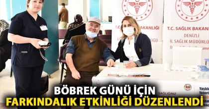 BÖBREK GÜNÜ İÇİN FARKINDALIK ETKİNLİĞİ DÜZENLENDİ