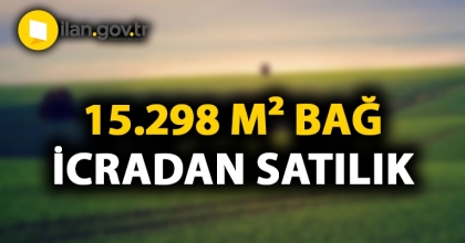 Mersin 15.298 m² bağ icradan satılıktır