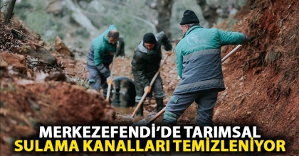 MERKEZEFENDİ’DE TARIMSAL SULAMA KANALLARI TEMİZLENİYOR