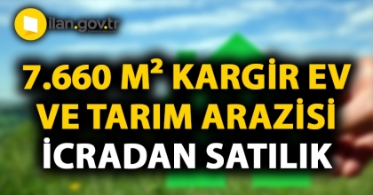 İzmir Ödemiş'te 7.660 m² kargir ev ve tarım arazisi icradan satılıktır