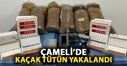 ÇAMELİ’DE KAÇAK TÜTÜN YAKALANDI