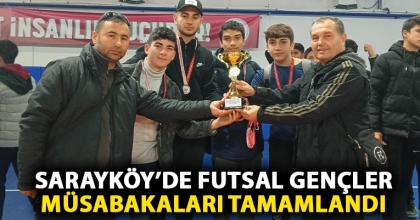 SARAYKÖY’DE FUTSAL GENÇLER MÜSABAKALARI TAMAMLANDI