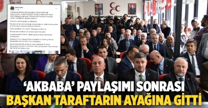 ‘Akbaba’ paylaşımı sonrası başkan taraftarın ayağına gitti