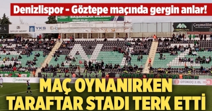 Maç oynanırken taraftar stadı terk etti