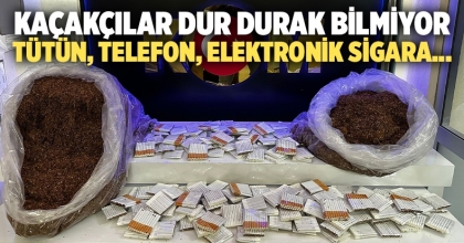 Denizli'de kaçakçılar çok sayıda malzemeyle yakalandı  