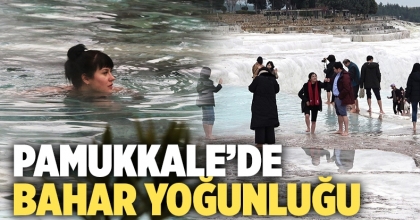 Pamukkale'de Bahar Yoğunluğu