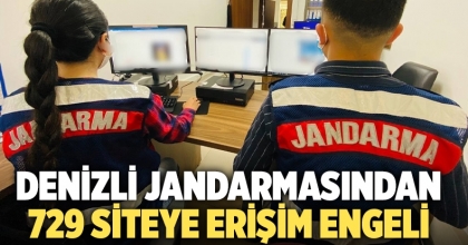 Denizli Jandarmasından 729 siteye erişim engeli   