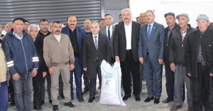 Dinar’da çiftçilere yüzde 75 destekli nohut tohumu dağıtıldı