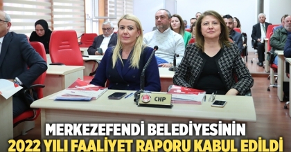 Merkezefendi Belediyesinin 2022 yılı faaliyet raporu kabul edildi