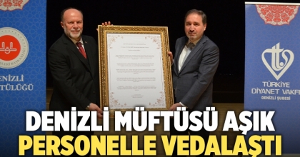 Denizli Müftüsü Aşık, personelle vedalaştı