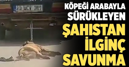 Köpeği arabayla sürükleyen şahıstan ilginç savunma