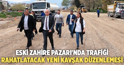 Eski Zahire Pazarı'nda trafiği rahatlatacak yeni kavşak düzenlemesi başladı