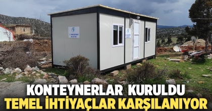 Merkezefendi Belediyesi'nden deprem bölgesine konteyner