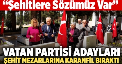Vatan Partisi Adayları Şehit Mezarlarına Karanfil Bıraktı