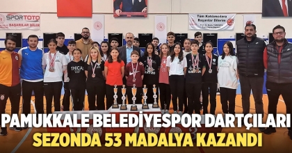 Pamukkale Belediyespor dartçıları sezonda 53 madalya kazandı