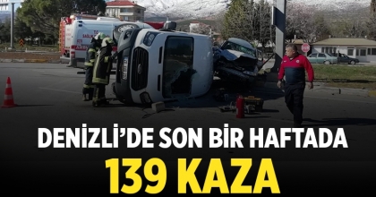 Denizli'de Son 1 Haftada 139 Trafik Kazası Meydana Geldi  