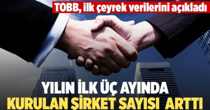 Yılın ilk üç ayında kurulan şirket sayısı  arttı