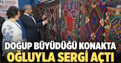 Doğup Büyüdüğü Konakta Oğluyla Sergi Açtı