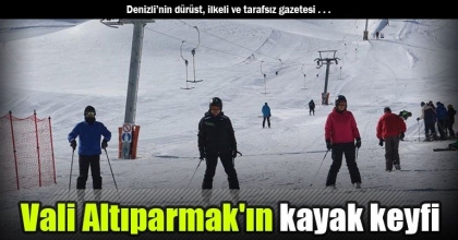 Vali Altıparmak'ın kayak keyfi