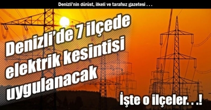 Elektrikler kesilecek